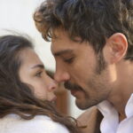 Serhat and Yıldız face each other in a close-up still from Halef Episode 19.